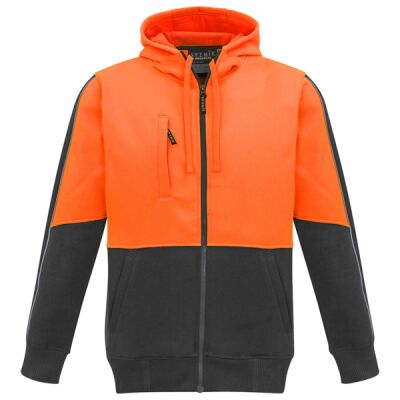 Unisex Hi Vis Full Zip Hoodie Thumbnail