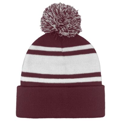 Cuffed Knitted Pom Pom Beanie Thumbnail