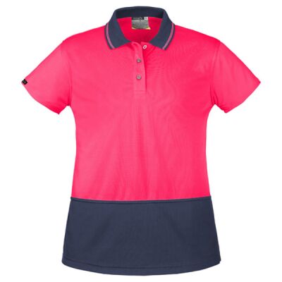 Womens Hi Vis Basic Short Sleeve Polo Thumbnail