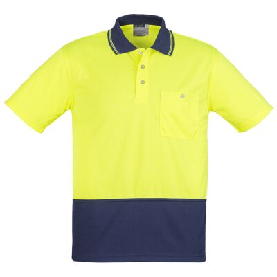 Unisex Hi Vis Basic Spliced Polo - Short Sleeve Thumbnail