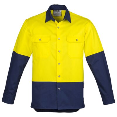 Mens Hi Vis Spliced Industrial Shirt Thumbnail