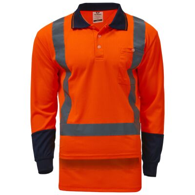 Unisex Hi Vis Day/Night Polo - Long Sleeve Thumbnail