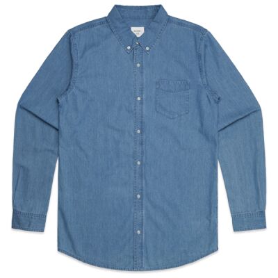 Mens Blue Denim Shirt Thumbnail